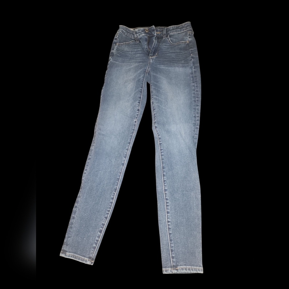American Eagle Super 360 Next Level Stretch Hi-Rise Jegging Jeans Size 0 Regular - Picture 3 of 7